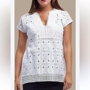 NWT Raga boho open crochet lace  top